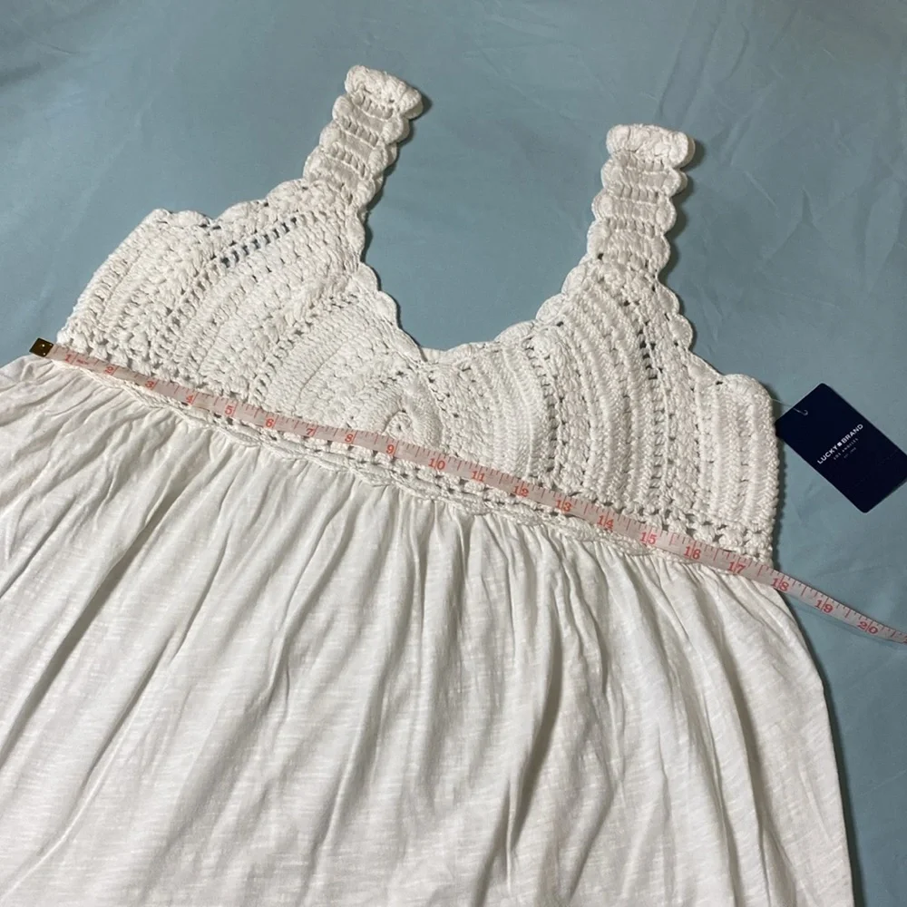 NWT Lucky Brand Crochet Baby Doll Tank Top - Picture 12 of 16